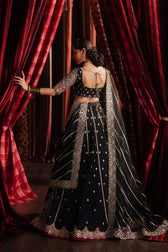 Afrozeh Divani Silk Ready To Ship Formals Restocked/Afrozeh Divani Silk Edit/Gulraiz/Black