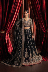 Afrozeh Divani Silk Ready To Ship Formals Restocked/Afrozeh Divani Silk Edit/Gulraiz/Black