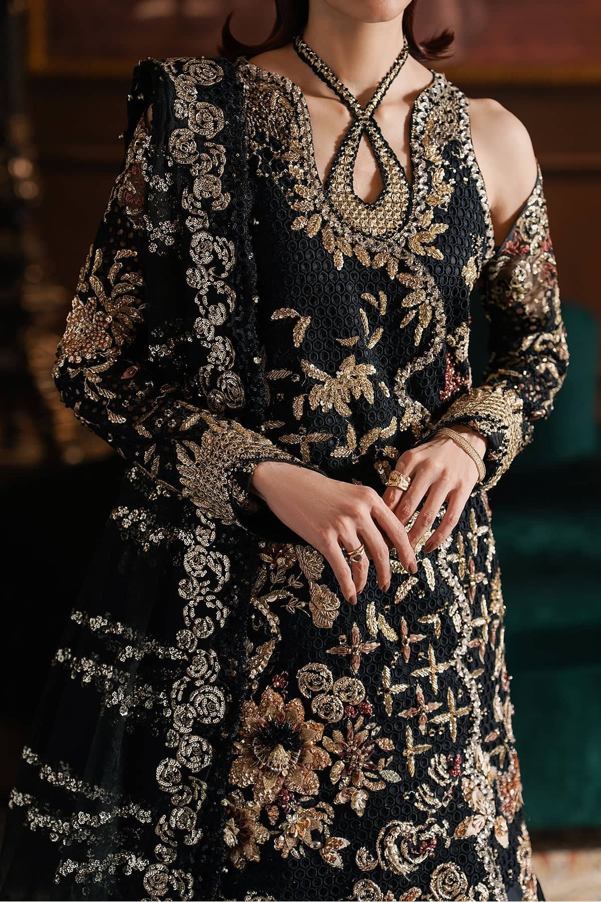 Afrozeh Hayat Luxury Wedding Formals/Sarave/