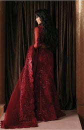 Afrozeh La Fuchsia 26/Lover/Deep Maroon Gown