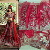 Afrozeh Shehnai Wedding Formals/Sheen/Crimson Red
