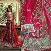 Afrozeh Shehnai Wedding Formals/Sheen/Crimson Red