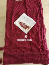 Open Pic/Afrozeh Chikankari Lawn/Claret