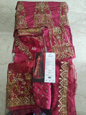 Sale‼️Open Pic/AFROZEH Divani Silk Edit/Bahaar/Coral Red