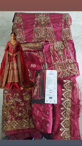 Sale‼️Open Pic/AFROZEH Divani Silk Edit/Bahaar/Coral Red