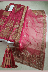 Sale‼️Open Pic/AFROZEH Divani Silk Edit/Bahaar/Coral Red