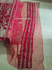 Sale‼️Open Pic/Afrozeh Shehnai Wedding Formals/Sheen/Crimson Red