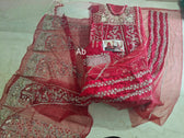 Sale‼️Open Pic/Afrozeh Shehnai Wedding Formals/Sheen/Crimson Red