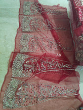 Sale‼️Open Pic/Afrozeh Shehnai Wedding Formals/Sheen/Crimson Red