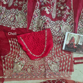 Sale‼️Open Pic/Afrozeh Shehnai Wedding Formals/Sheen/Crimson Red