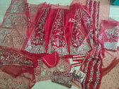 Sale‼️Open Pic/Afrozeh Shehnai Wedding Formals/Sheen/Crimson Red