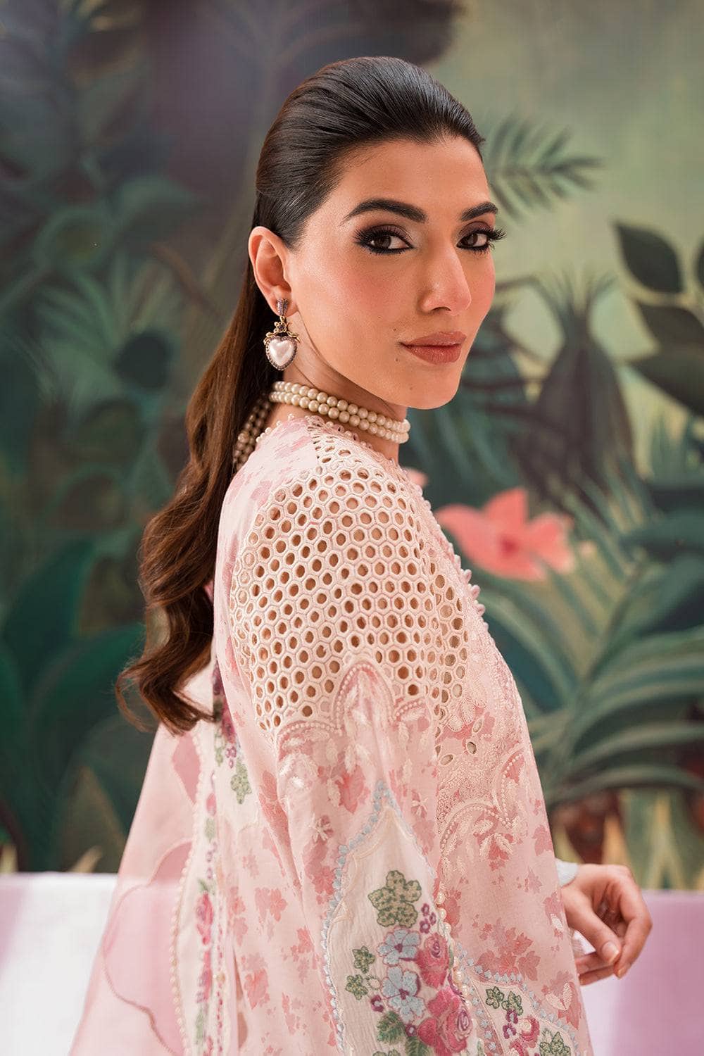 Afrozeh Painted Garden Lawn/Daisy Dream/D 04