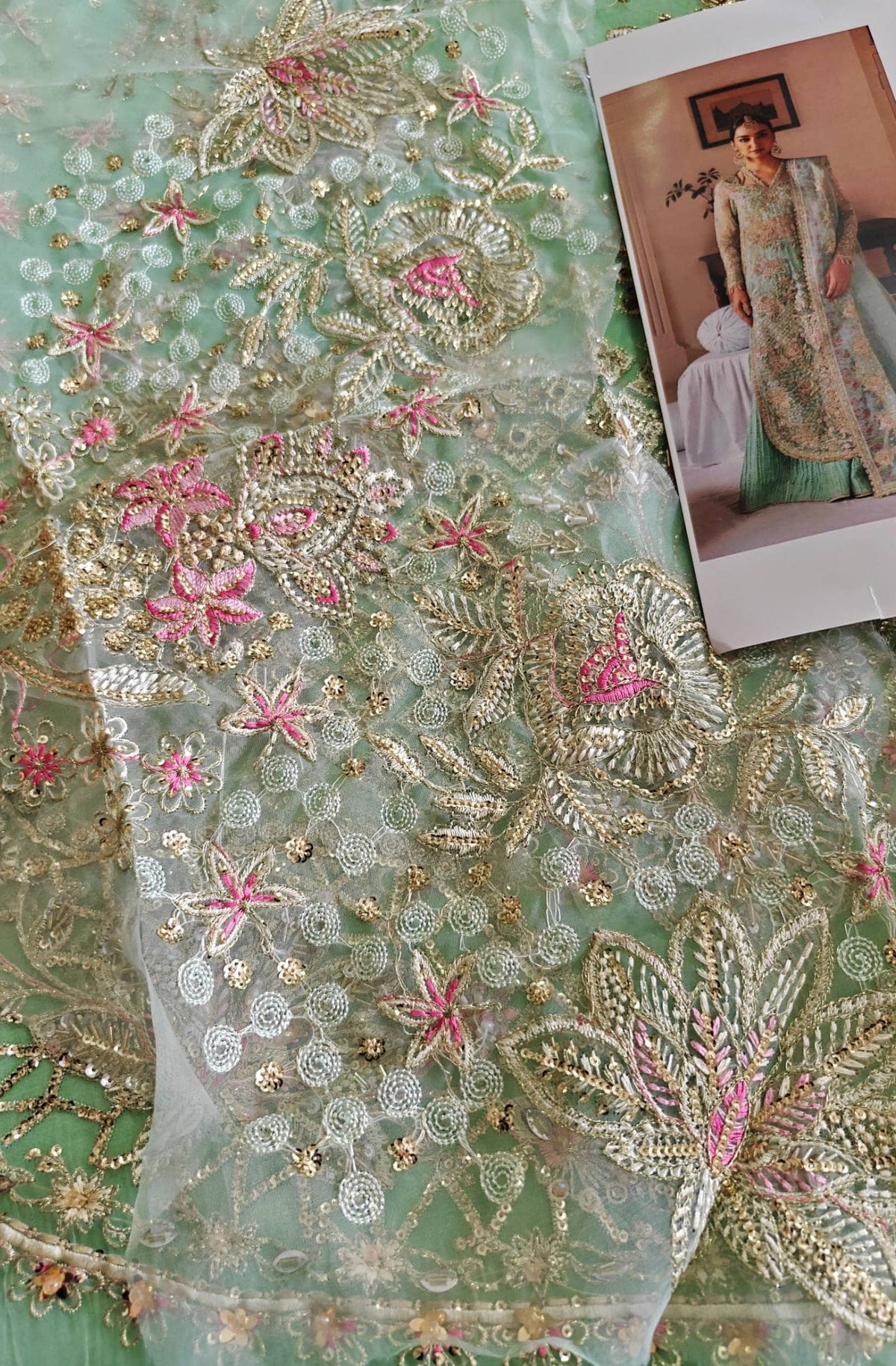 Open Pic/Hot 🔥 Seller/Afrozeh Shehnai Wedding Formals 26/Dastoor/Aqua