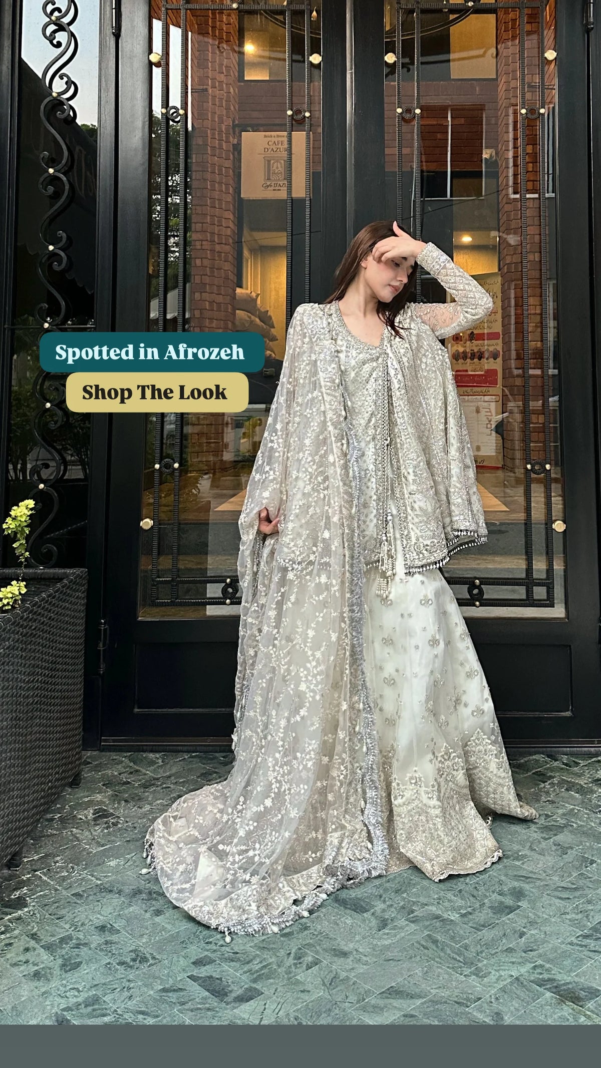 Spotted in  Afrozeh Dastangoi Formals 26/Afsun/Ivory White