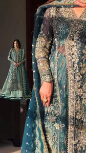 Spotted in Afrozeh Shehnai Wedding Formals 26/Suhan/Teal Green