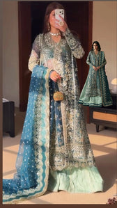 Spotted in Afrozeh Shehnai Wedding Formals 26/Suhan/Teal Green