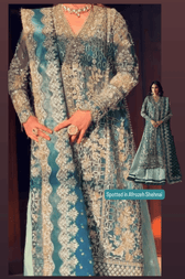 Spotted in Afrozeh Shehnai Wedding Formals 26/Suhan/Teal Green