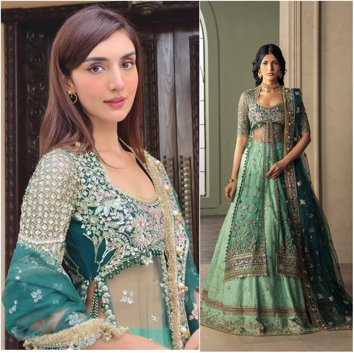 Spotted in Ayzel Afrozeh Luminara 26/Mint Green/Wedding Couture/Amanel/AYZ 172/Koel