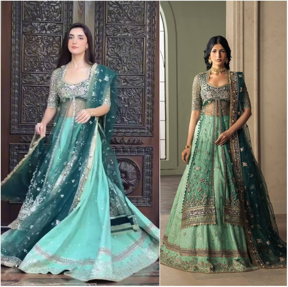 Spotted in Ayzel Afrozeh Luminara 26/Mint Green/Wedding Couture/Amanel/AYZ 172/Koel