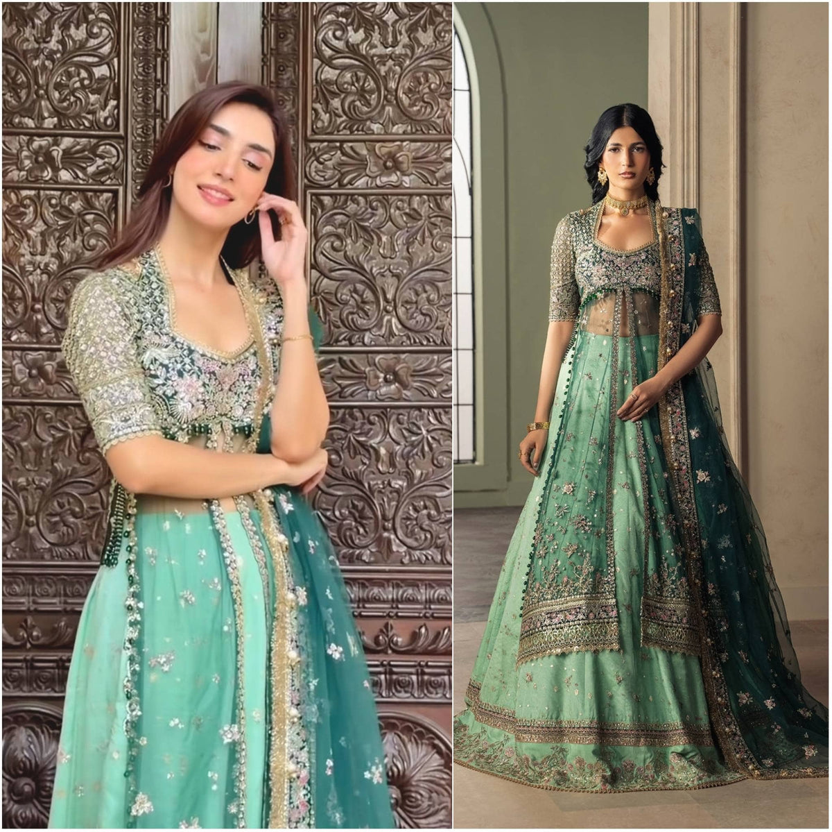 Spotted in Ayzel Afrozeh Luminara 26/Mint Green/Wedding Couture/Amanel/AYZ 172/Koel