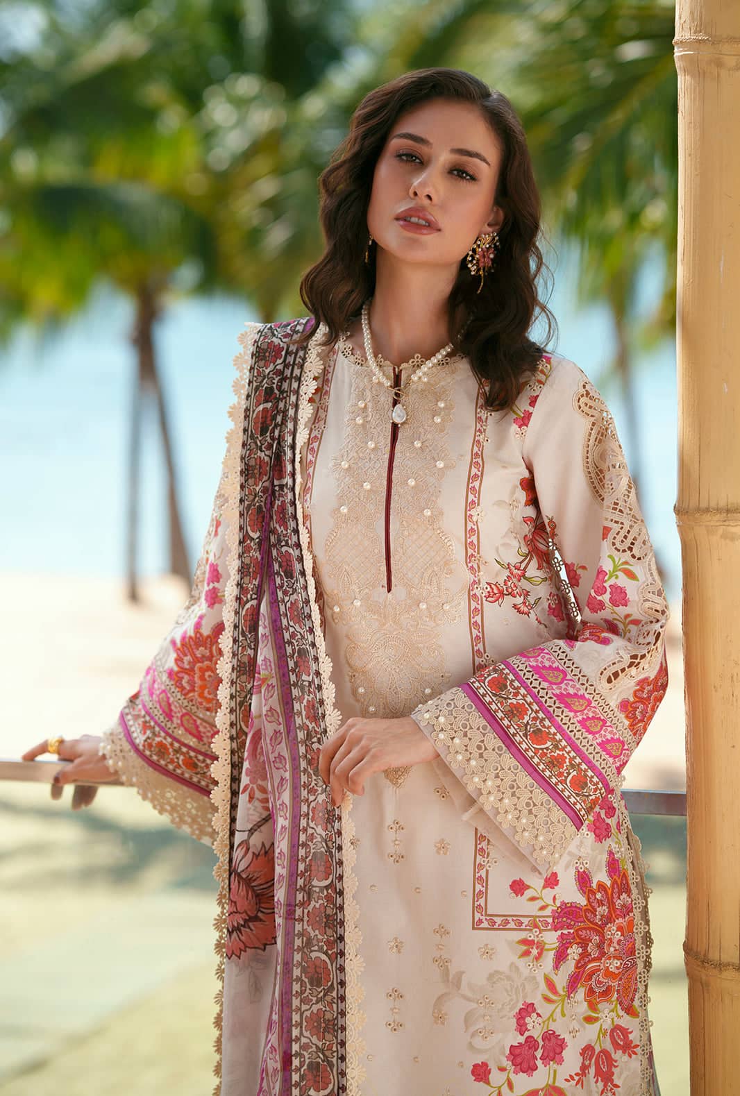 Ajr Couture Chikankari Lawn 26/Aira/Off White Beige