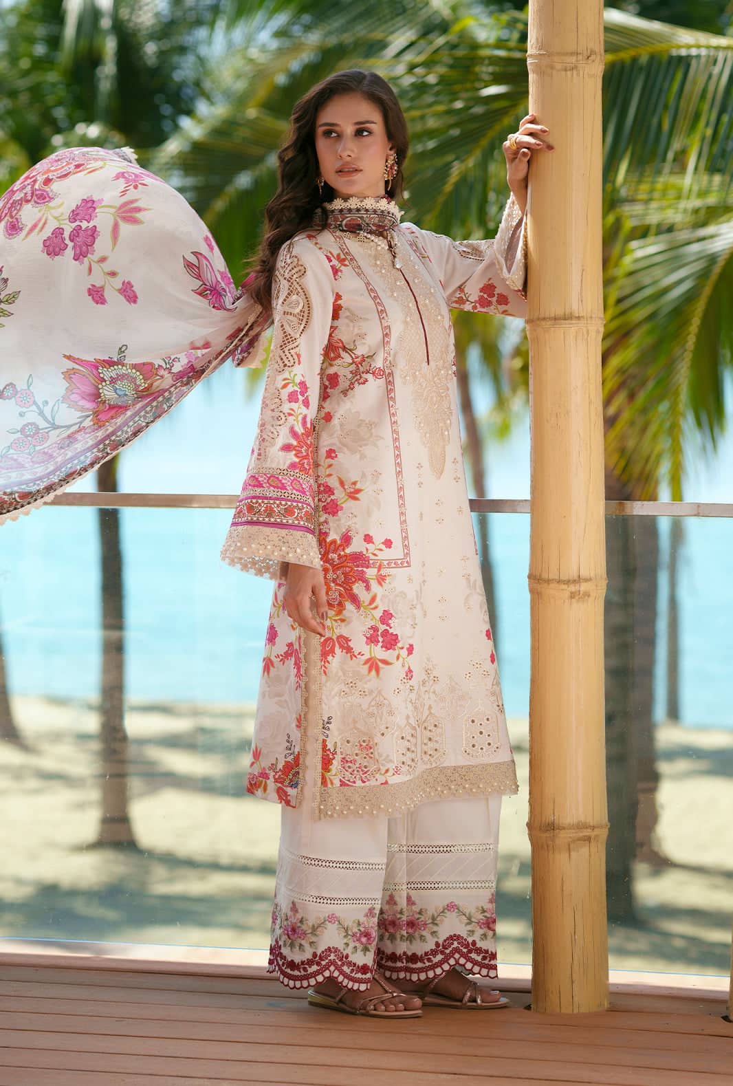 Ajr Couture Chikankari Lawn 26/Aira/Off White Beige