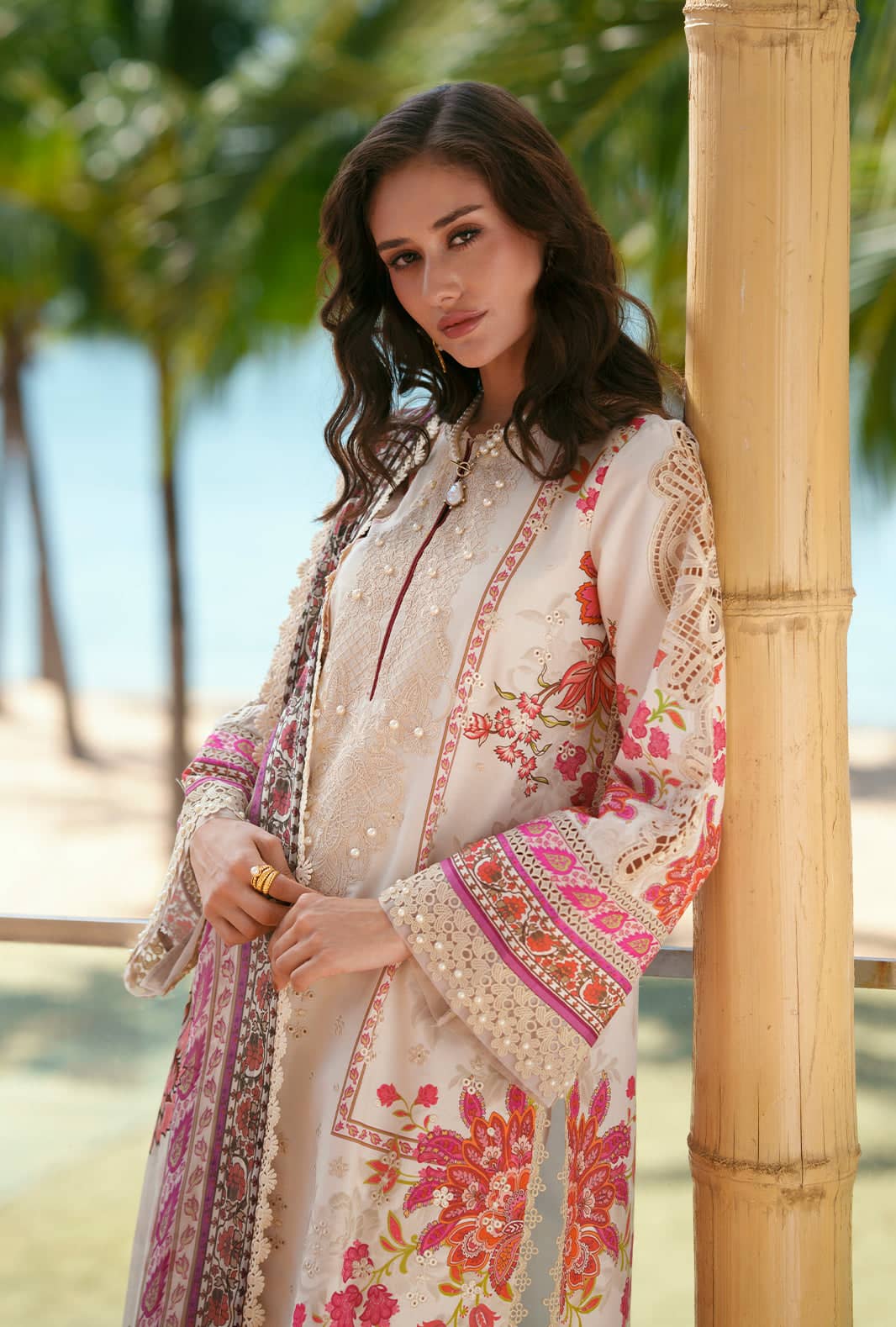 Ajr Couture Chikankari Lawn 26/Aira/Off White Beige