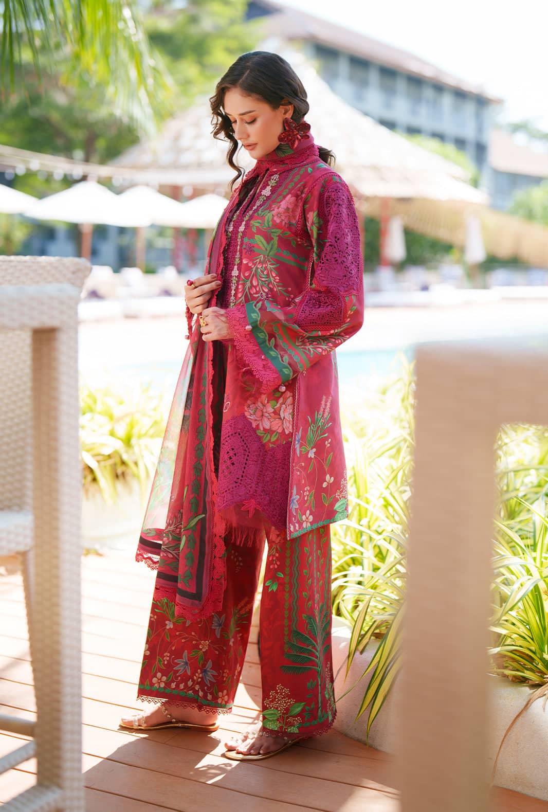Ajr Couture Chikankari Lawn 26/Amaira/Red