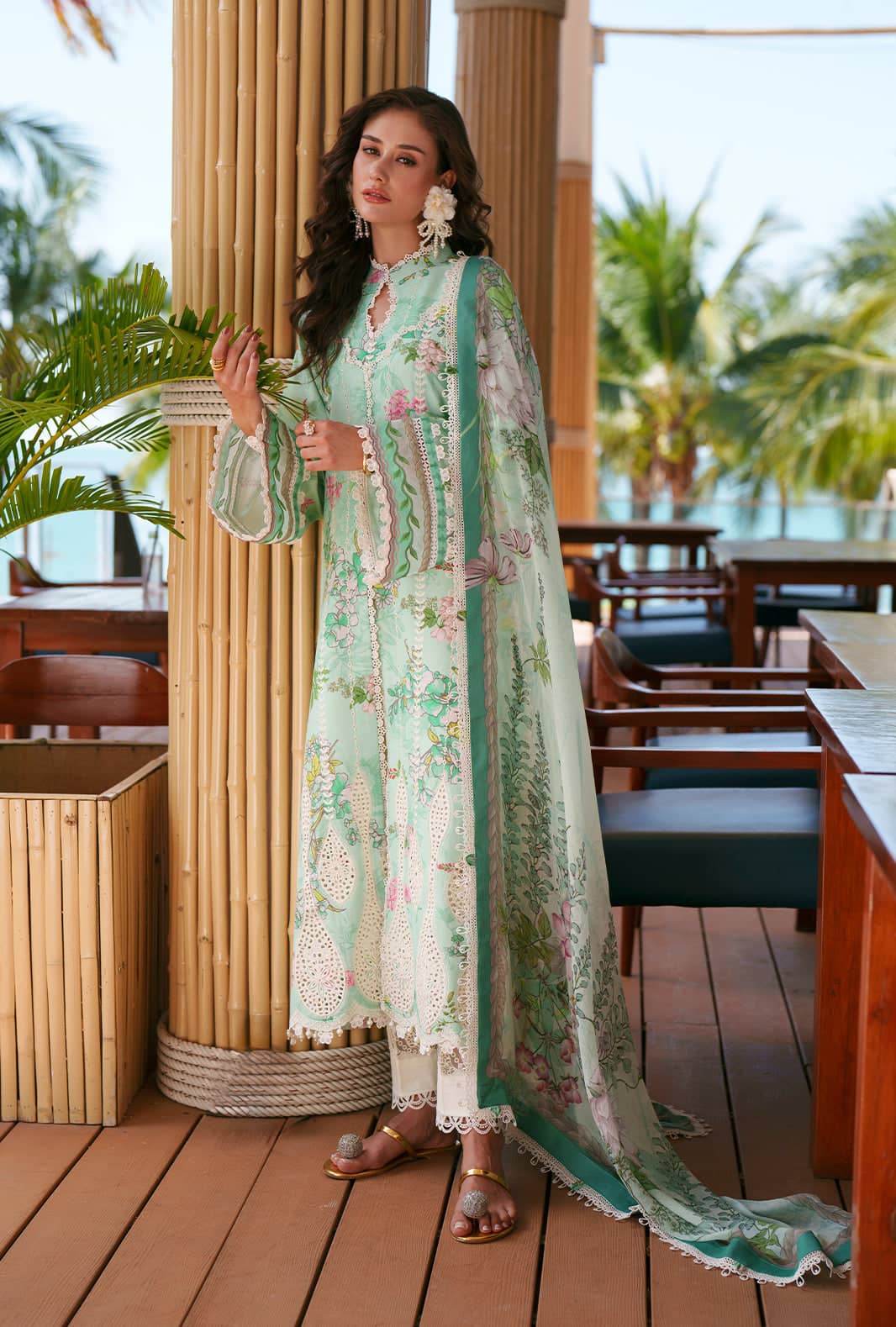 Ajr Couture Chikankari Lawn 26/Eliya/Mint Green