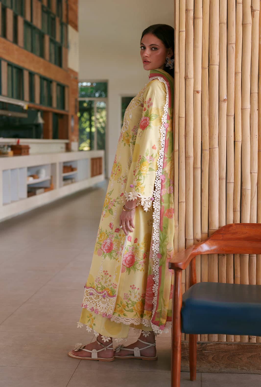 Ajr Couture Chikankari Lawn 26/Feya/Yellow