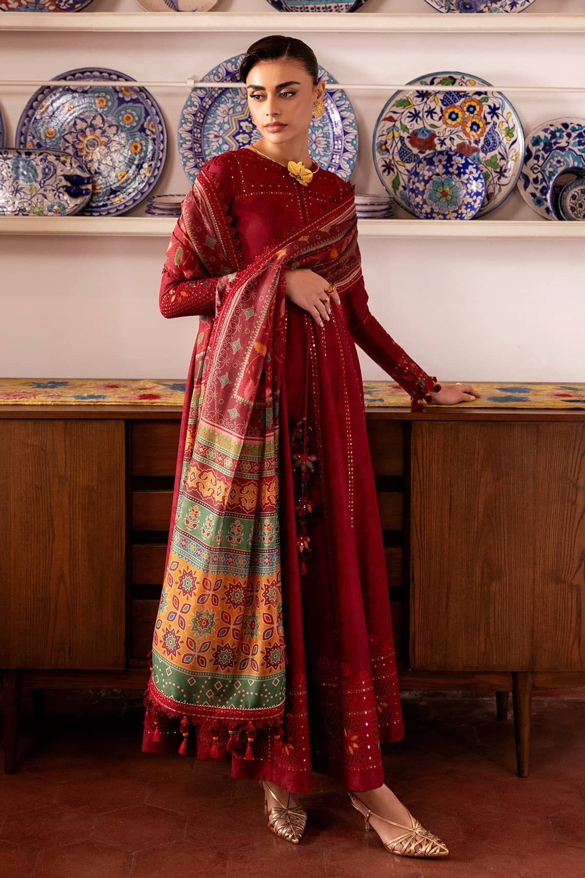 Jazmin Shahkaar Lawn/SL26-D06/Tissue Silk Dupatta