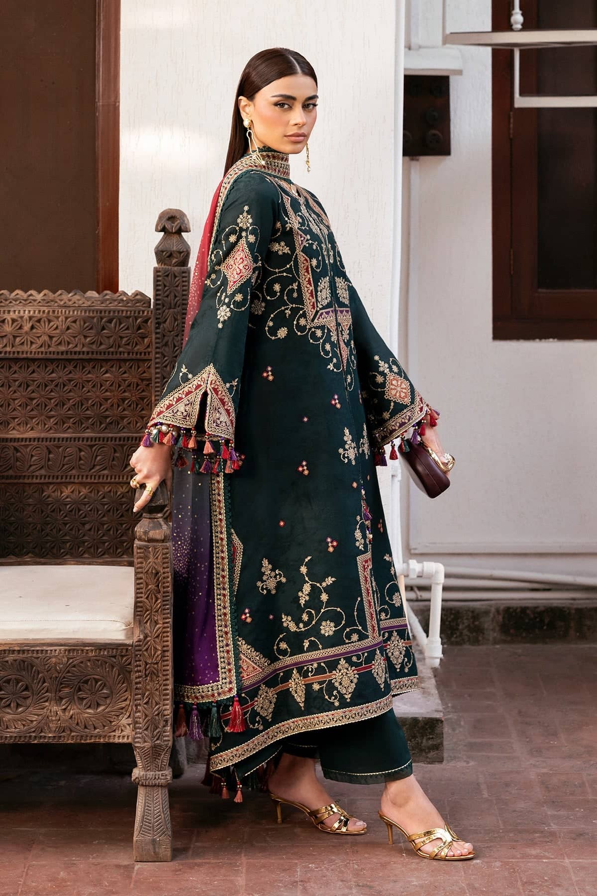 Jazmin Shahkaar Lawn/SL26-D03/Tissue Silk Dupatta