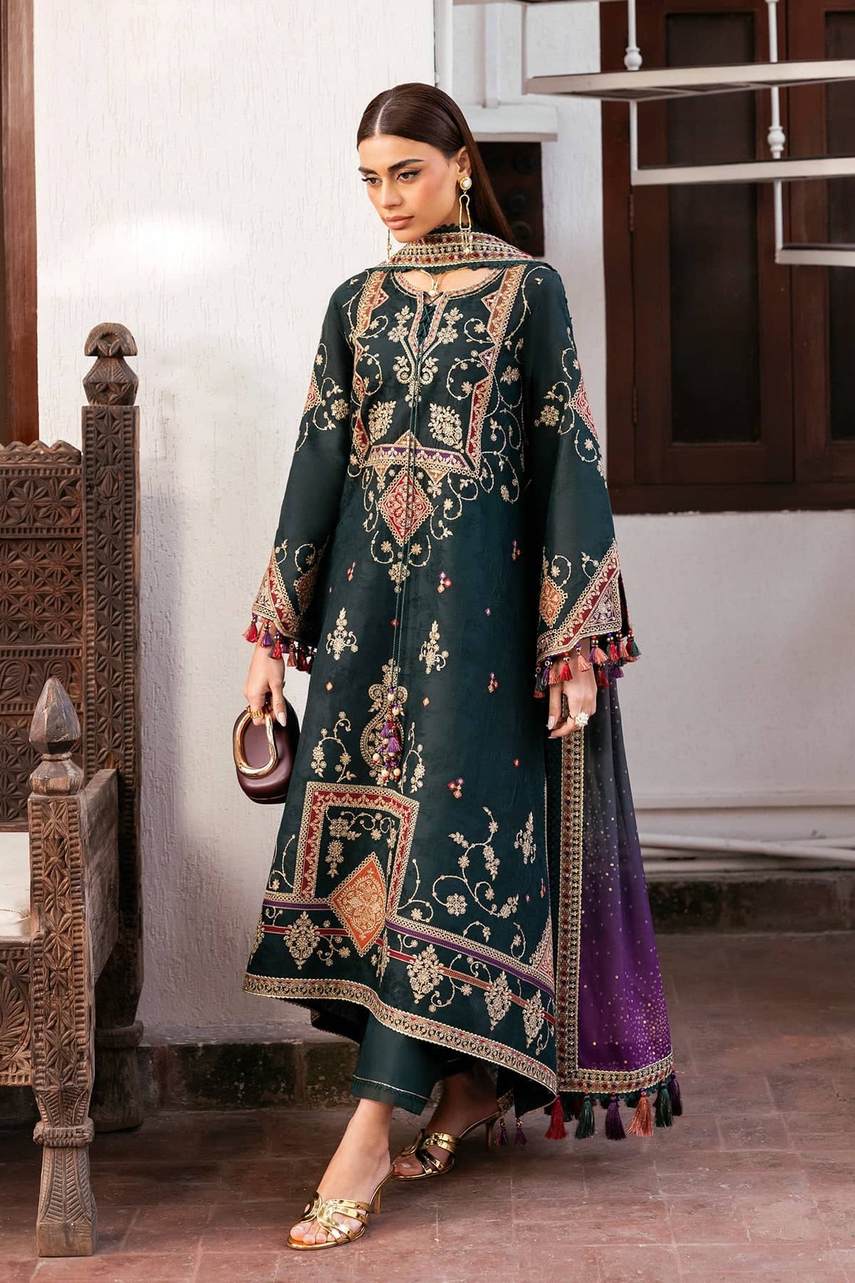 Jazmin Shahkaar Lawn/SL26-D03/Tissue Silk Dupatta