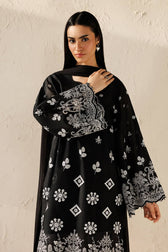 Baroque Exclusive Lawn Collection/UF-4522/Black