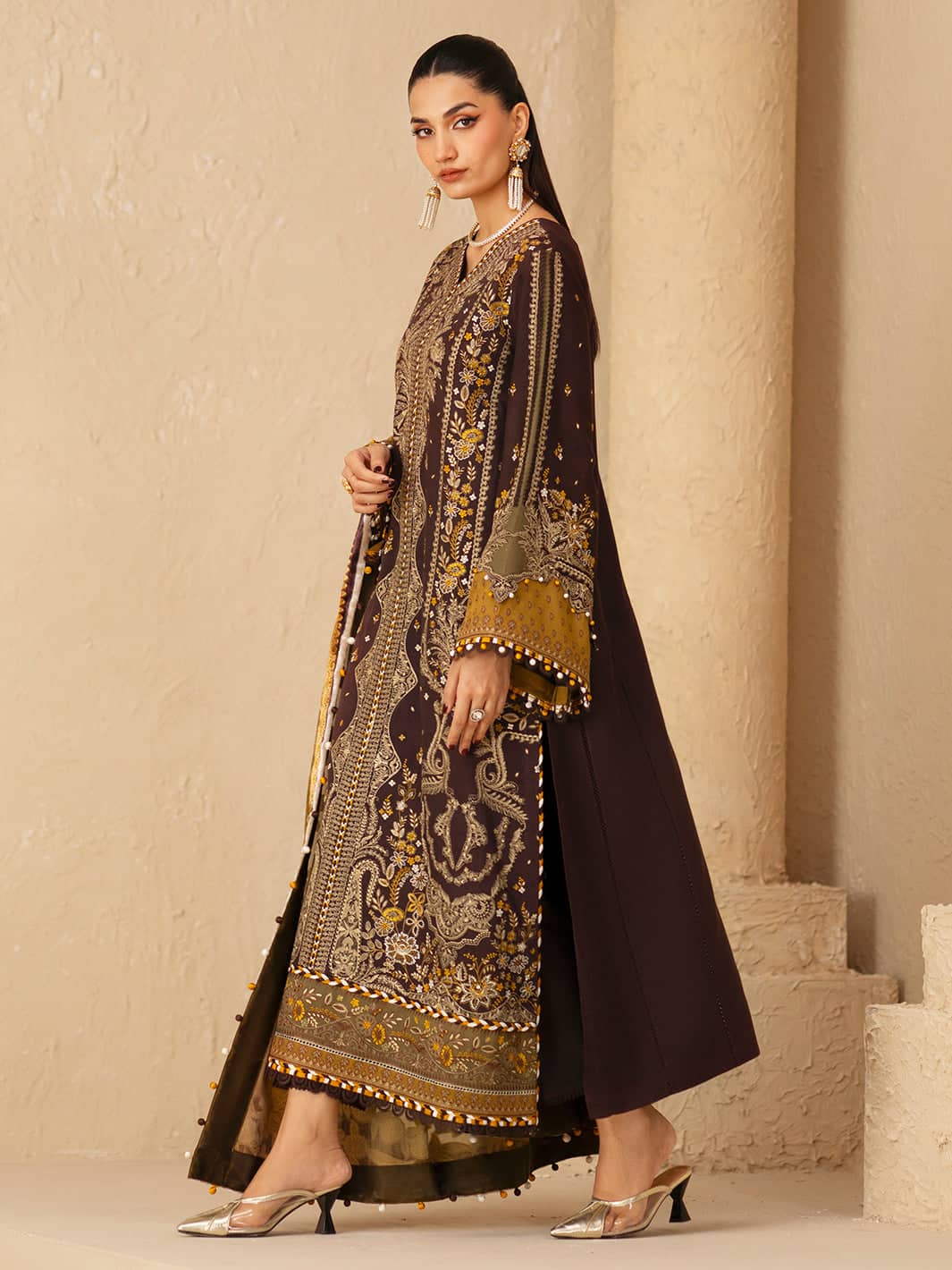 Bin Ilyas Winter Pakistani Suits Restocked/Bin ilyas Saqqara/Velvet Palachi Shawl Collection