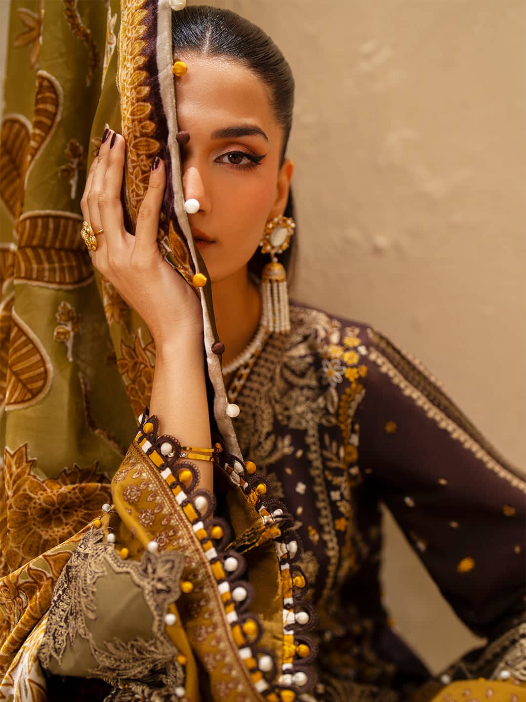 Bin Ilyas Winter Pakistani Suits Restocked/Bin ilyas Saqqara/Velvet Palachi Shawl Collection