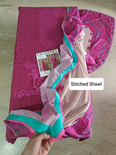 Semi Stitched/Charizma Marina/Pashmina Shawl/Pink