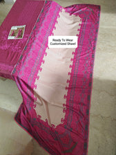 Semi Stitched/Charizma Marina/Pashmina Shawl/Pink