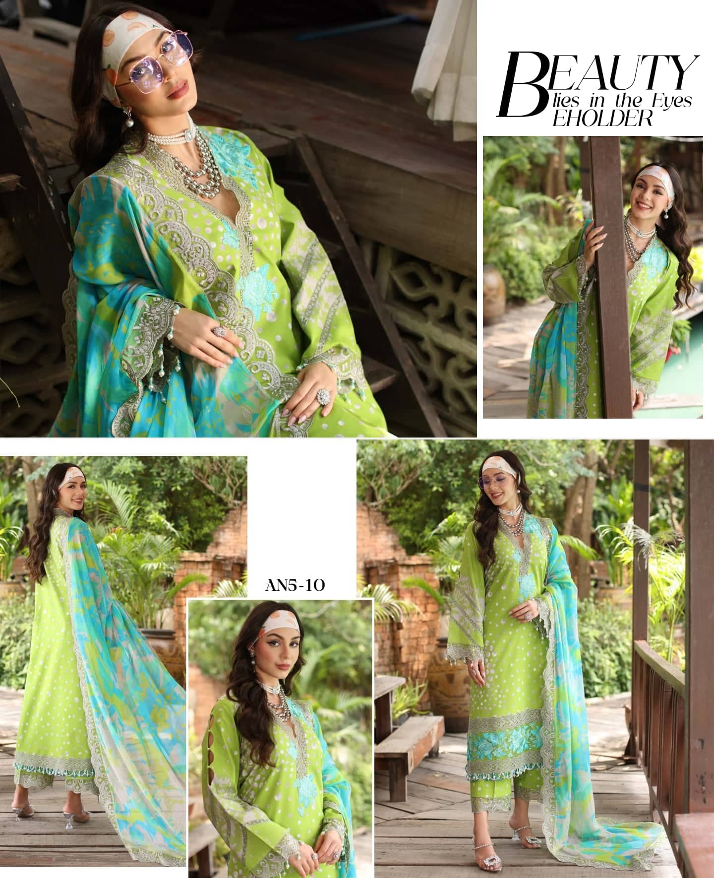 Restocked/Charizma Aniiq Lawn/Pure Chiffon Embroideried Dupatta/AN5-10