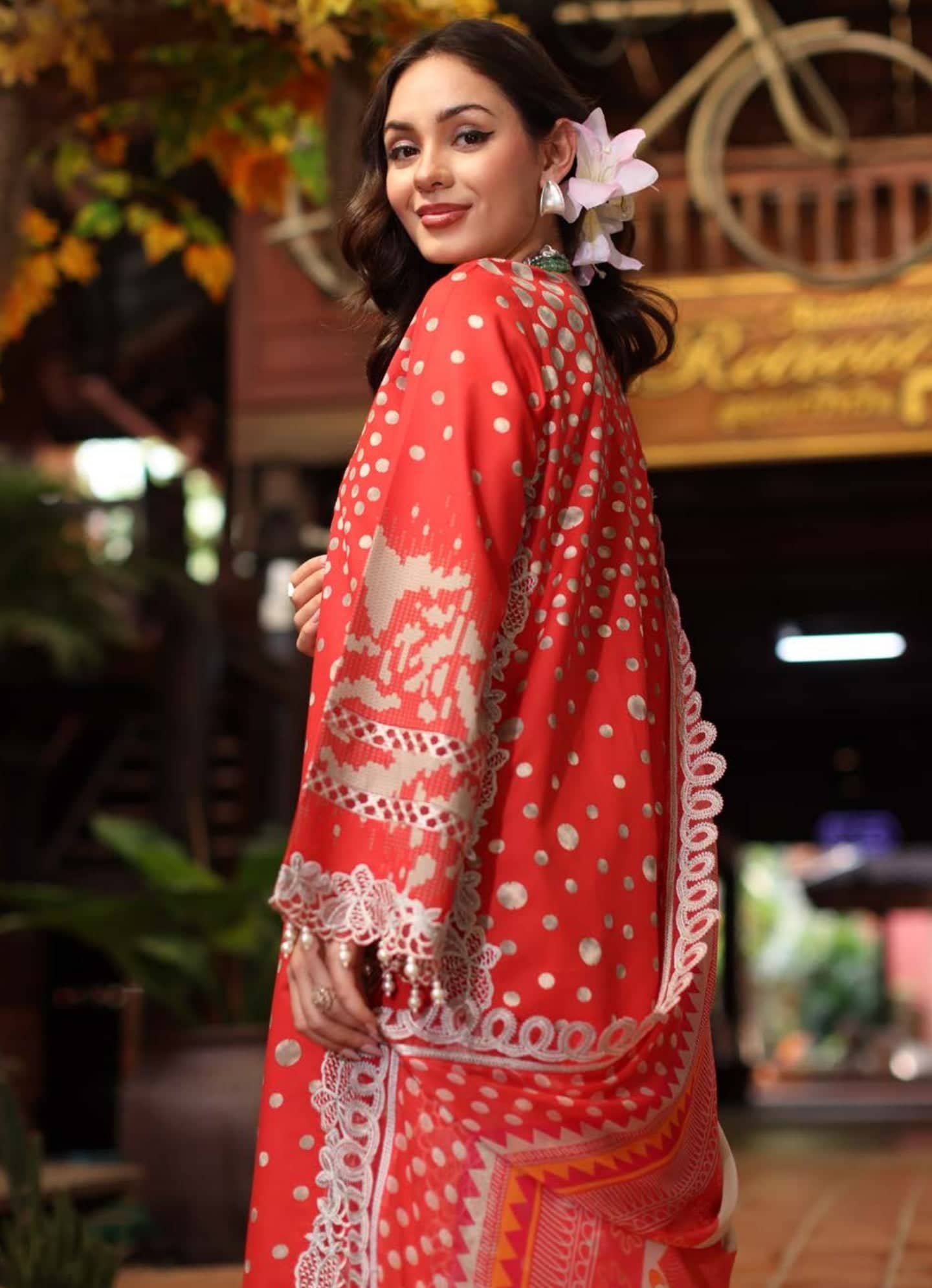 Charizma Aniiq Lawn/Pure Chiffon Embroideried Dupatta/AN5-12