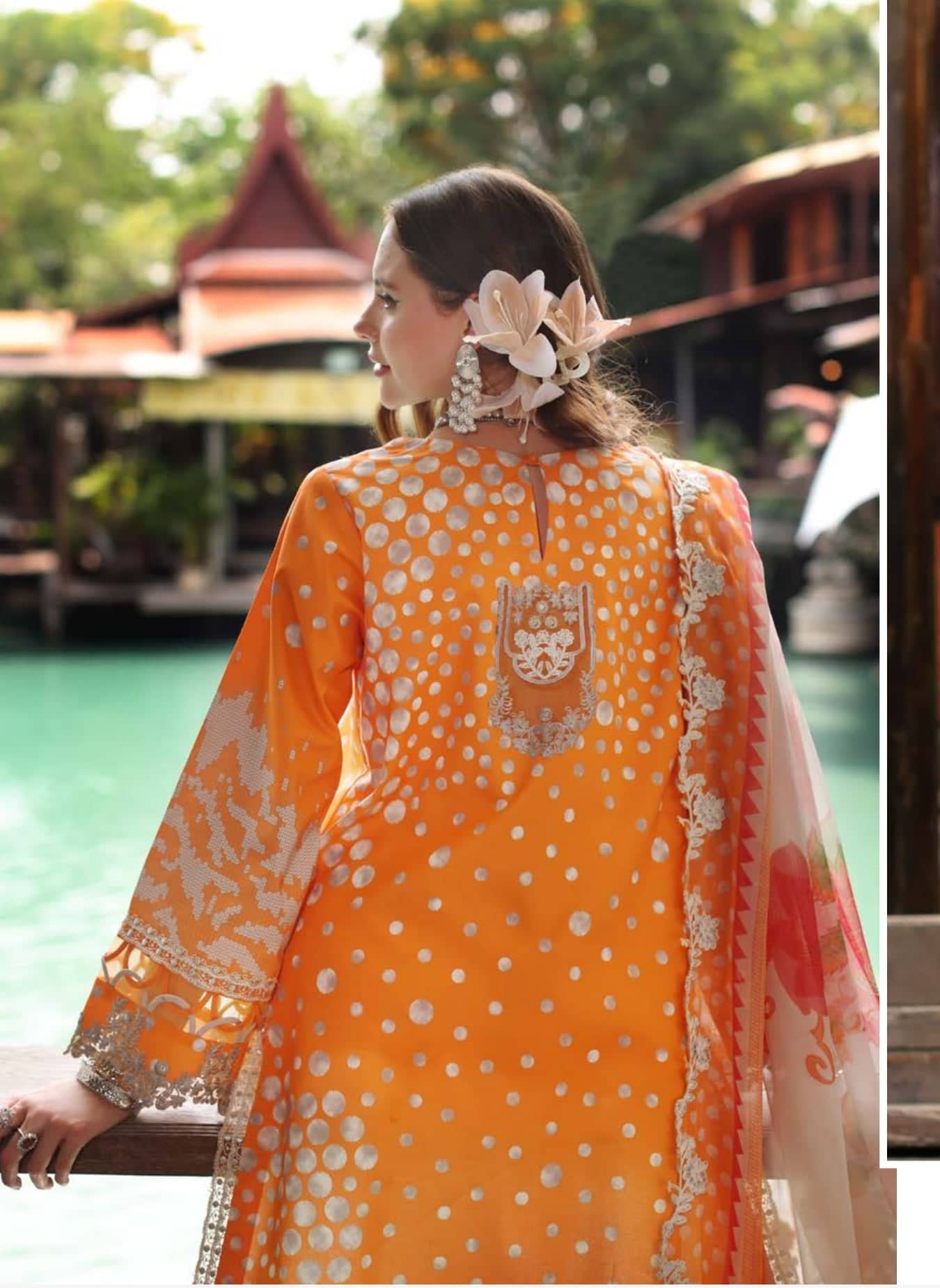 Charizma Aniiq Lawn/Pure Chiffon Embroideried Dupatta/AN5-14