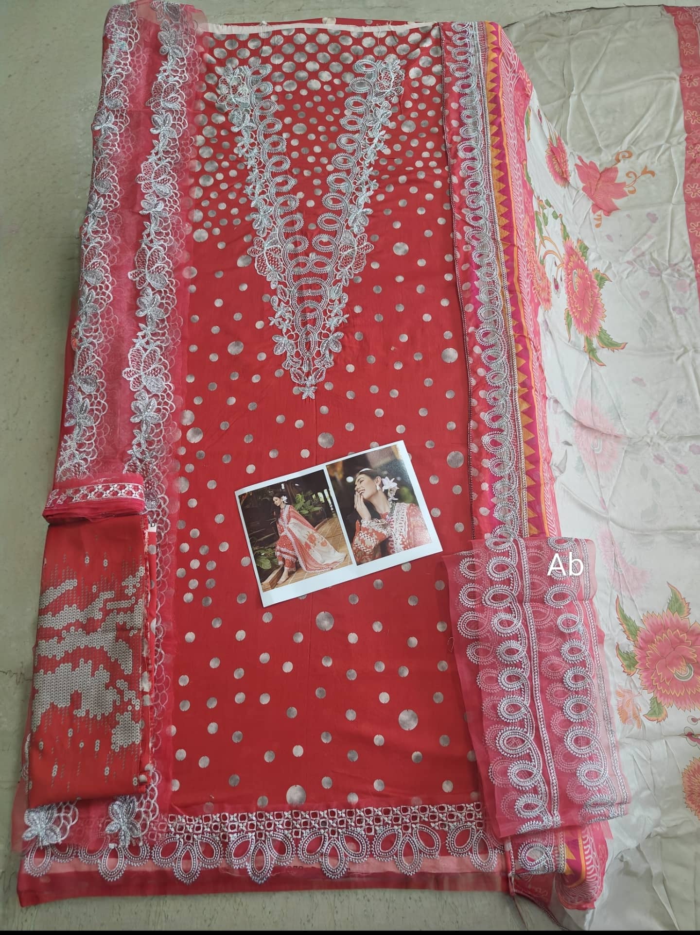 Open Pic/Charizma Aniiq Lawn/Pure Chiffon Embroideried Dupatta/ANS5-C 12