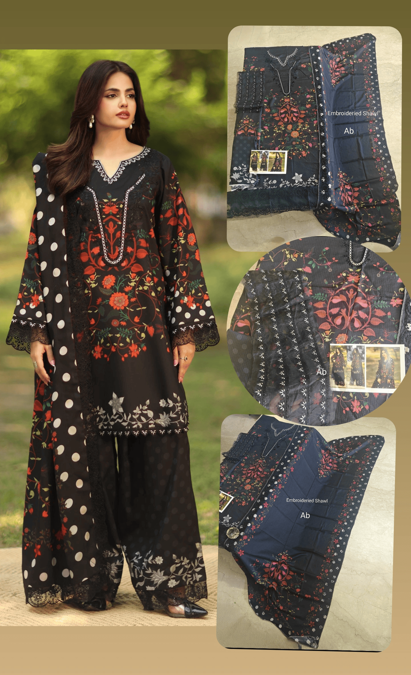 Charizma Aniiq Winter Pakistani Suits Charizma Aniiq Vol 2/Embroideried Linen Shawls/ANW6-13