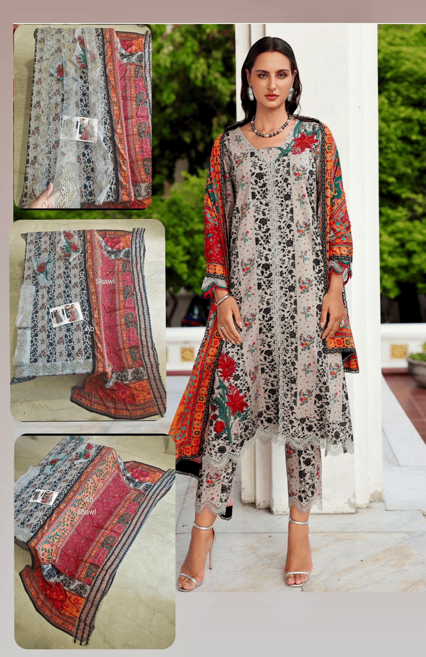 Charizma Aniiq Winter Pakistani Suits Charizma Aniiq Vol 2/Embroideried Linen Shawls/ANW6-19