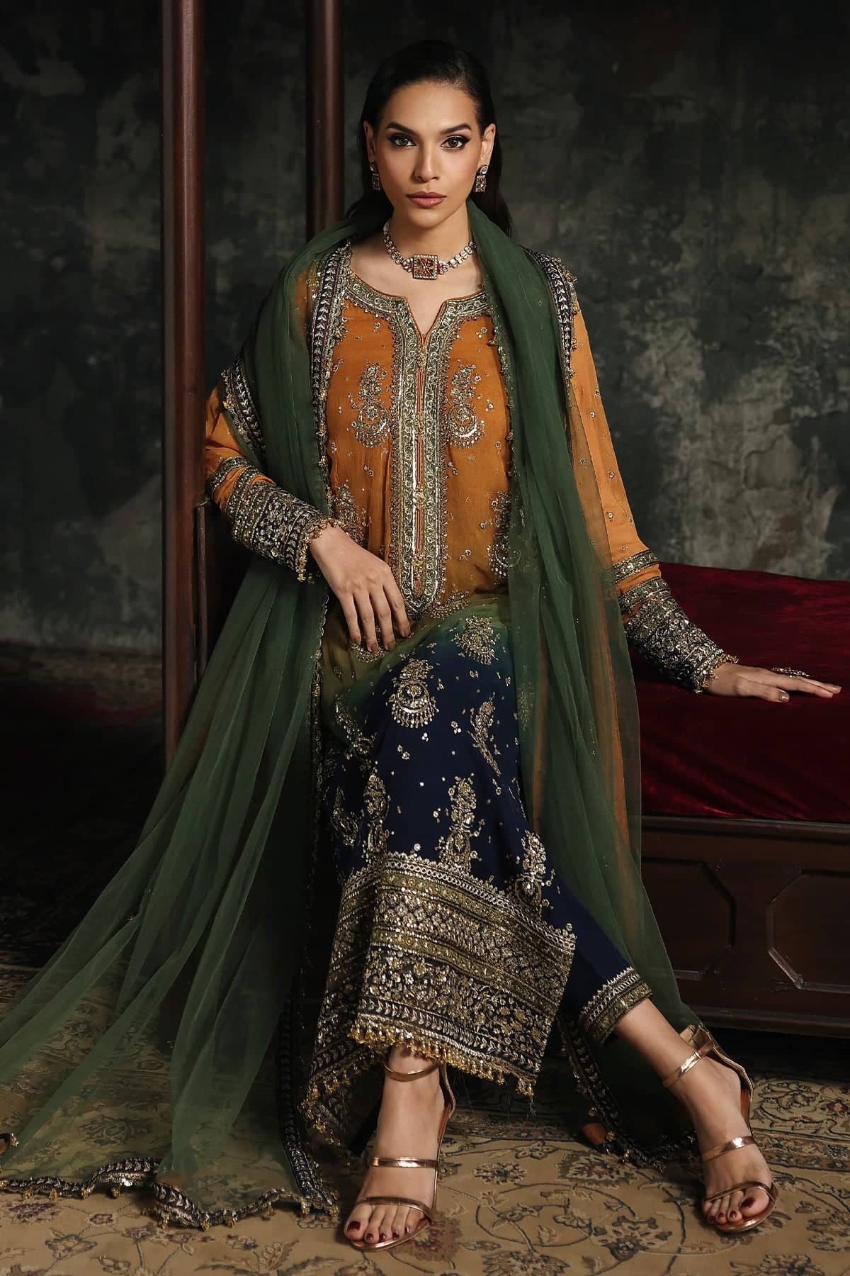 Charizma Aura Chiffon Pakistani Suit Charizma Aura Luxury Chiffons/CA26-02