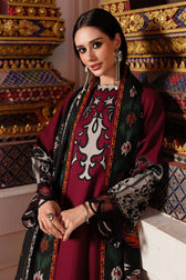 Restocked/Charizma Combination Linen/Embroideried Irish Linen Shawl