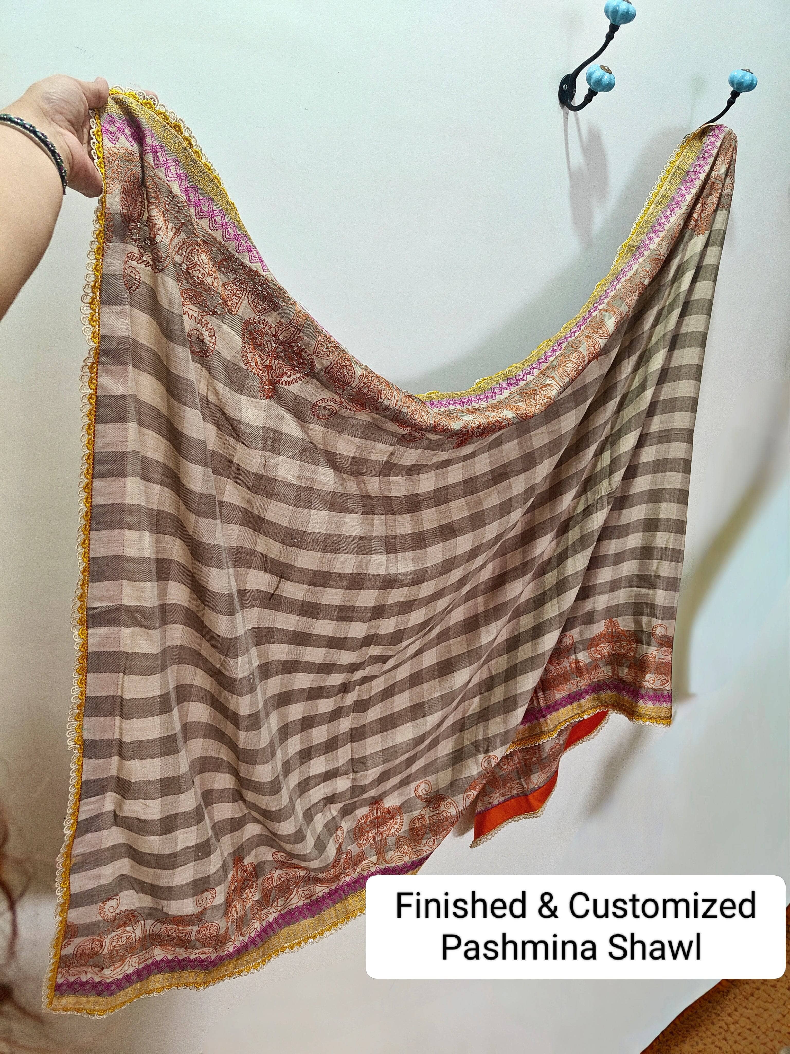 Semi Stitched/Charizma Khaddar/Embroideried Pashmina Shawl