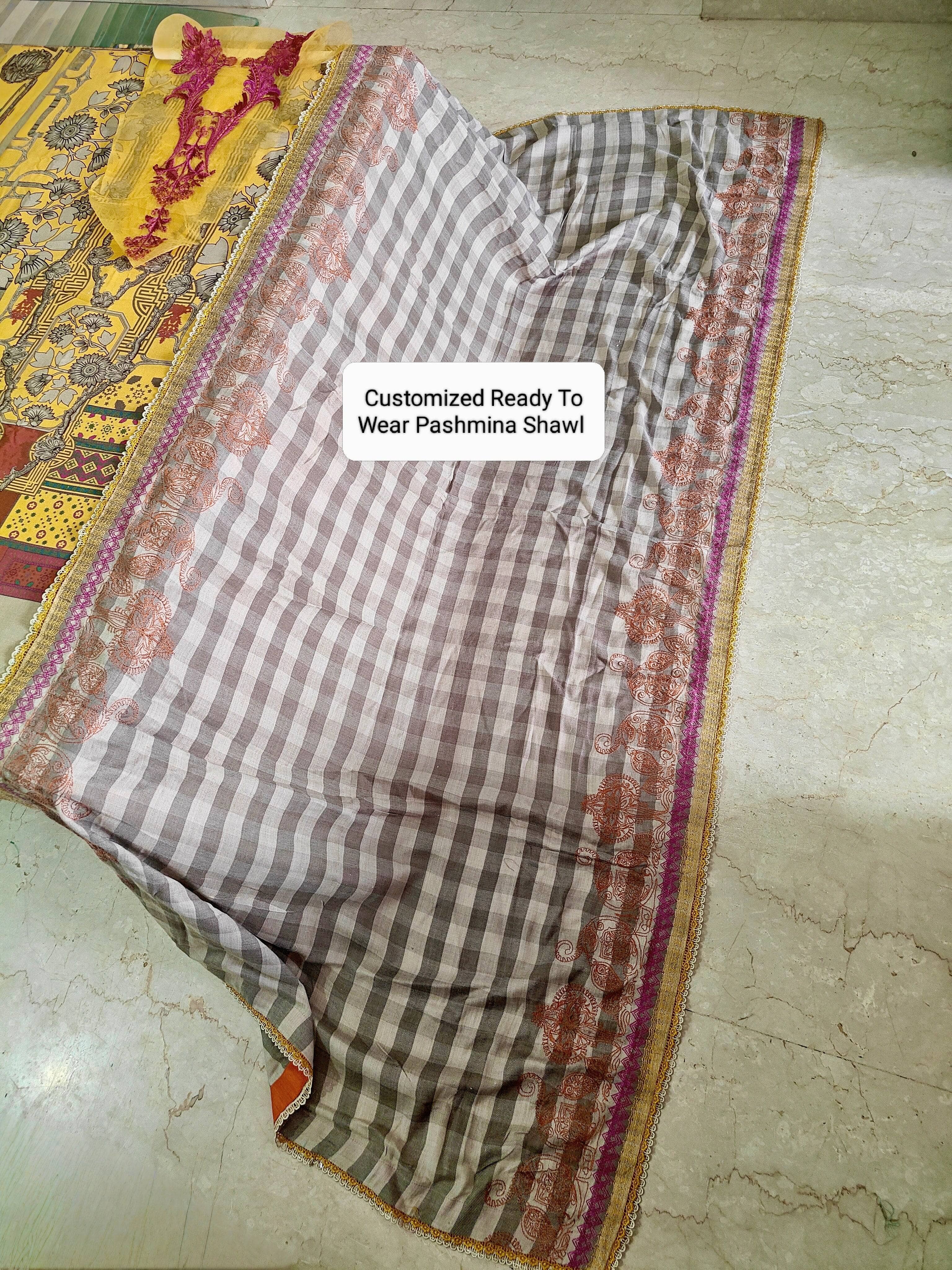 Semi Stitched/Charizma Khaddar/Embroideried Pashmina Shawl