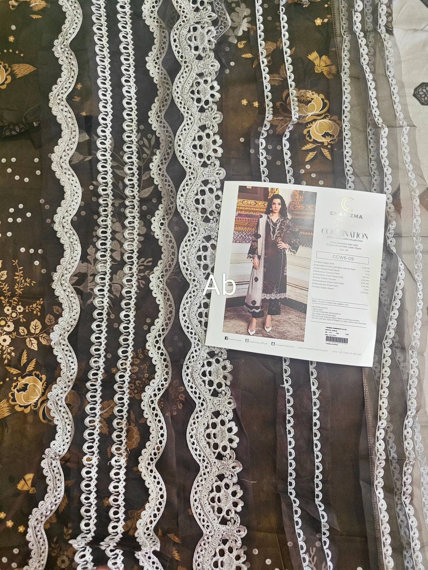 Open Pic/Charizma Combination Linen/Irish Linen Shawl