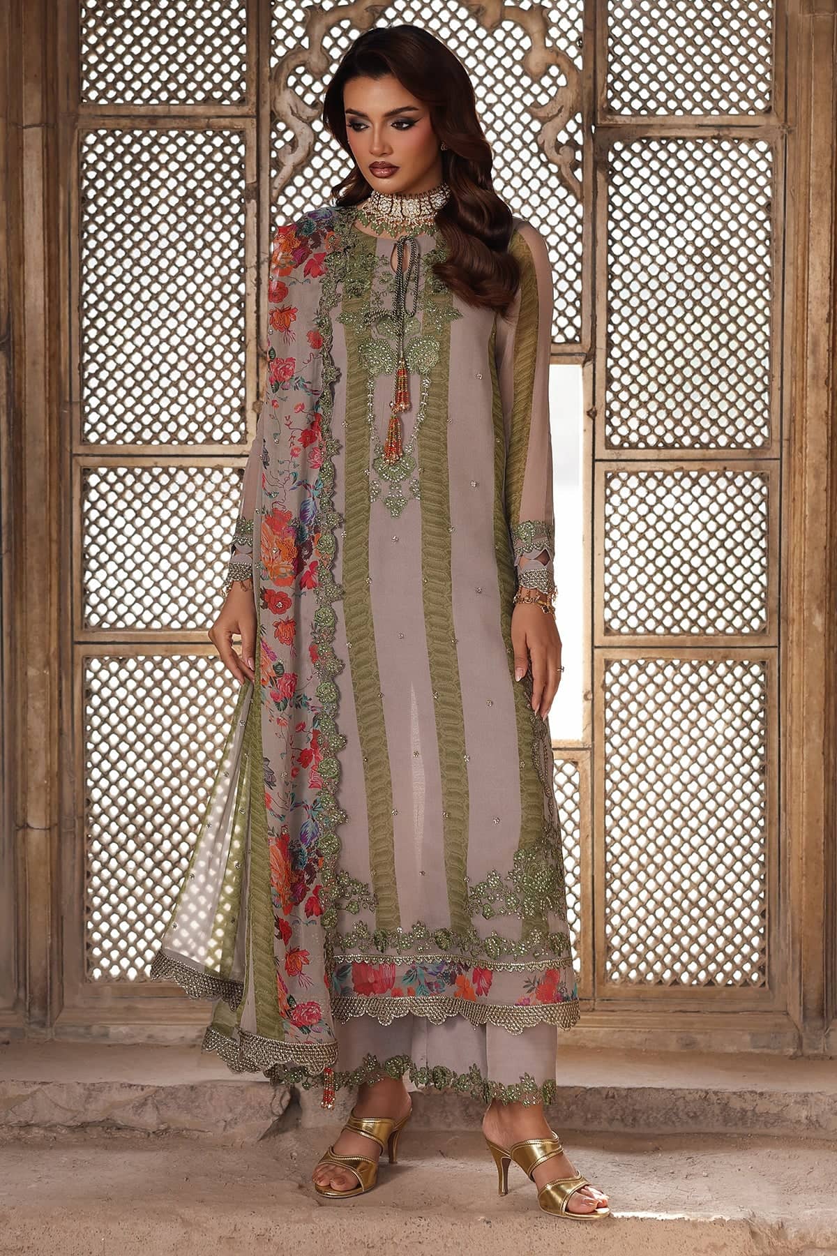 Charizma Vasal Chiffon Pakistani Suit Charizma Vasal Chiffon 25/Vol 3/VSL25- 46